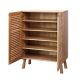 Hazelle Solid Oak Wood Shoe Rack/ Storage Cabinet