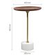 Safia Contemporary Side Table With White Marble Base - Round Top