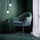 Koolaa Nordic Scandinavian Style Fabric Wooden Leg Armchair