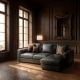 Lucca Leather Feather Down Sofa - L Shape