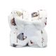 Owl Printed Soft Plush Flannel Blanket Throw