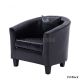Panika Style Barrel Chair Tub Club Armrest Faux Leather/ Fabric