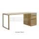 Rayford Solid Oak Wood Working Desk With Drawers