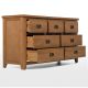 Barton Solid Oak Wood 7 Drawers Wide Chest