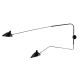 Serge Mouille Style Rotating Two Arms Wall Lamp
