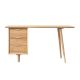 Sindri Solid Oak Wood Desk with 3 Drawers
