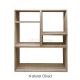 Solid Recycled Elm Wood Storage Shelf