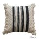 Strip Knit Decorative Cushion