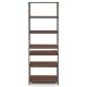 TAD Vintage Industrial Style Solid Wood Loft Bookshelf - Open