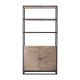 TAD Vintage Industrial Style Solid Wood Loft Bookshelf