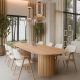 Tanner Slim Solid Oak Wood Table