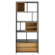 Monsarrat Slim Solid Wood Loft Style Bookshelf