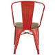 Xavier Pauchard Tolix Style Chair with Elm Seat - Stackable Dining Chair