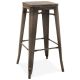 Xavier Pauchard Tolix Style Bar Stool (Wooden Top)