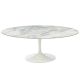 Tulip Style Oval Coffee Table - Marble