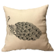 Peacock Cushion - White
