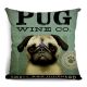 Upset Pug Decorative Cushion