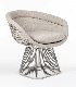 Warren Platner Style Wire Dining Chair upholstered