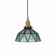 Retro Style Glass Brass Pendant Lamp