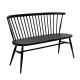 Windsor Style Highback Solid Wood Bench