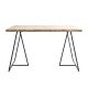Xandra Solid Wood Industrial Style Table
